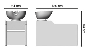 Мойка парикмахерская TRIESTE Ceriotti 57217 - Изображение №3 Мойка парикмахерская TRIESTE - 3