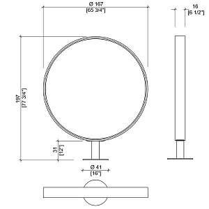Зеркало парикмахерское LADY JANE RING - 2