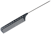 Расчёска с металлическим хвостиком Y.S.park 102 carbon, черная 