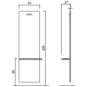 Зеркало парикмахерское ECO - 3
