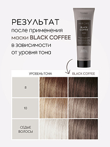 Маска для обновления цвета тёмно-коричневых оттенков волос BLACK COFFEE 250 мл - 3