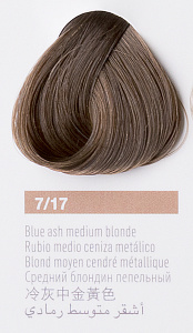 Краска для волос Lakme Collage new 7/17 средний блондин пепельно-синий, 60 мл - 1