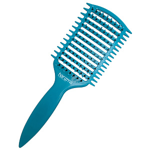 Щетка массажная Nylon 9 рядов голубая - 2