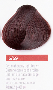 Краска для волос Lakme Collage new 5/59, светлый шатен махагоново-красный, 60 мл - 1