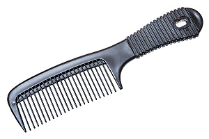 Расчёска 21 см черная с прорезиненной ручкой TITANIA 1812/2 Расчёска 21 см черная с прорезиненной ручкой