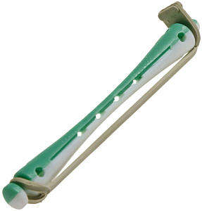 Коклюшки 6 мм длинные бело-зеленые, 12 штук в упаковке