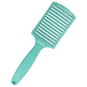 Щетка массажная Nylon широкая из экологичного пластика с добавлением соломенного волокна зеленая - 2