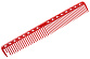 Расческа для стрижки многофункциональная 190мм красная - 1