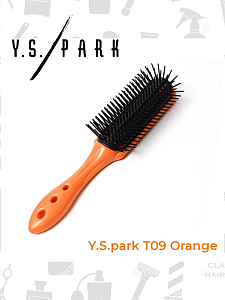 Щётка для укладки Y.s.park T09 Orange, Pro Straight Air Styler N9 orange, 9-тирядка, оранжевая, 23 см - 2