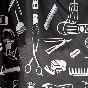 Накидка парикмахерская 140х160см "инструменты барбера-2" - 2