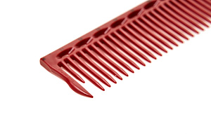 Расчёска для стрижки Y.S.park G45 red, c линейкой на обушке, 22 см, красная - 2