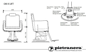 Кресло парикмахерское OM-X EL Pietranera 321.EL - Изображение №2 Кресло парикмахерское OM-X EL - 2