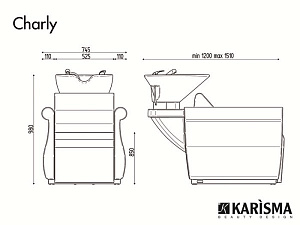 Мойка парикмахерская CHARLY Karisma K7610 - Изображение №2 Мойка парикмахерская CHARLY - 2