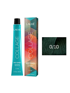 Краска для волос Lakme Collage new 0/10 зеленый микстон, 60 мл - 2