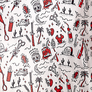 Накидка парикмахерская 140х160см "barber's horror" белый - 2