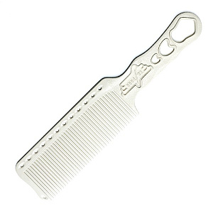 Расческа для стрижки под машинку Y.S.park s282 white, slim type, 24 см, белая  - 1